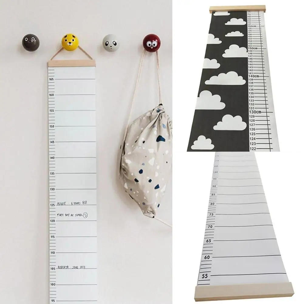 Description Picture 2 of itemNordic Children Height Ruler Canvas Hanging Growth Chart for Boy Kids Room Wall Decor Decorative Growth Charts Height Ruler