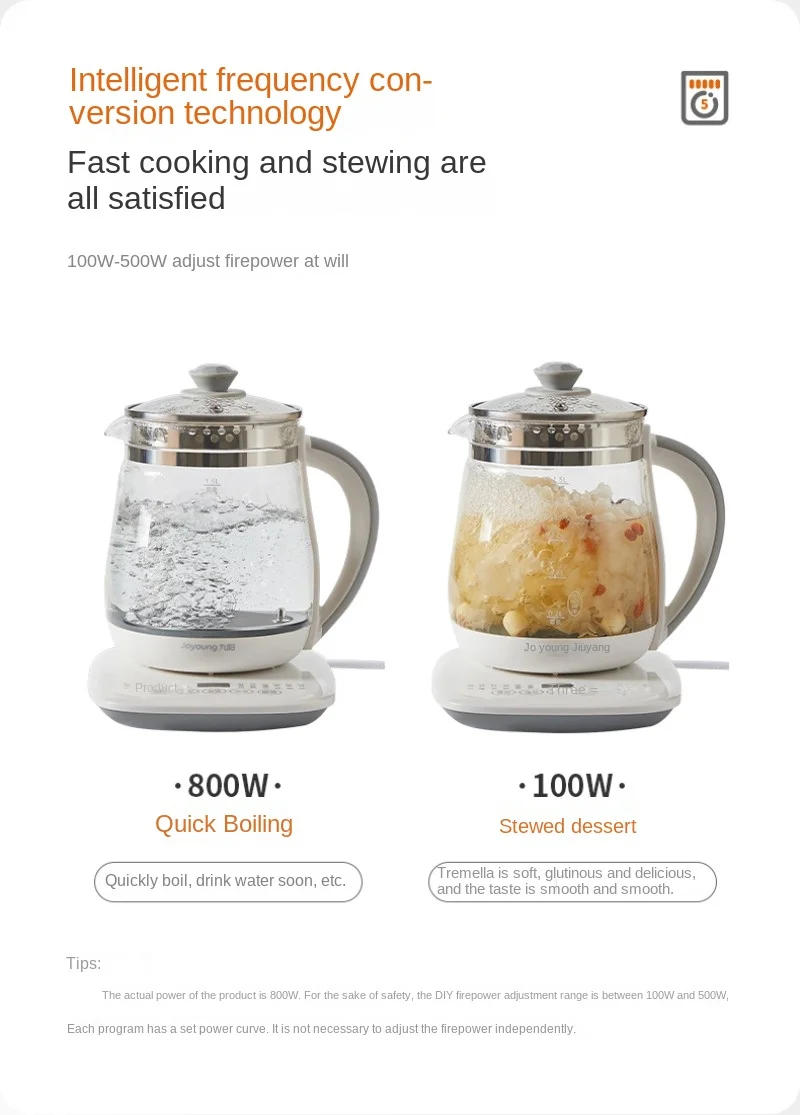 Description Picture 6 of itemJoyoung Electric Kettles Health Pot Office Automatic Thickened Glass Insulation Household Multi-Functional Tea Cooker Kettle
