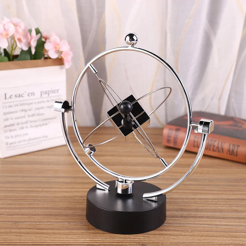 Description Picture 5 of itemNewton Pendulum Ball Balance Ball Rotating Perpetual Motion Physical Science Pendulum Toy Physics Tumbler Craft Home Decoration