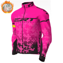 Winter Cycling Jacket Fleece Thermal Bicycle Clothing Men Long Sleeve Top Outdoor Wind Warm Jersey Coat MTB Bike Suit