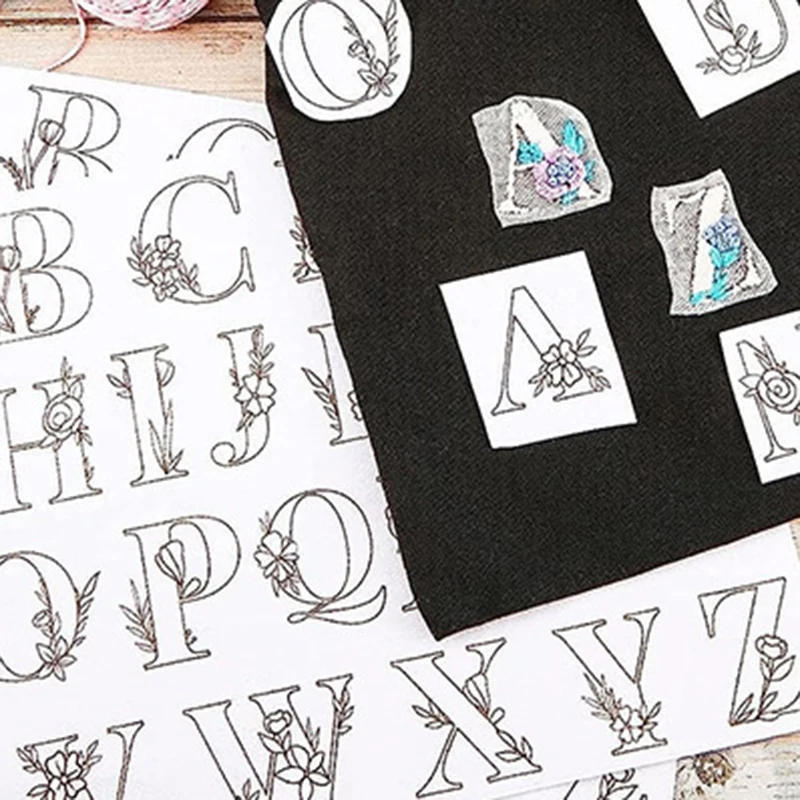 Description Picture 6 of itemWater Soluble Stabilizer Embroidery Stick And Stitch Embroidery Paper Tear Away Embroidery Stabilizers With Flower Patterns