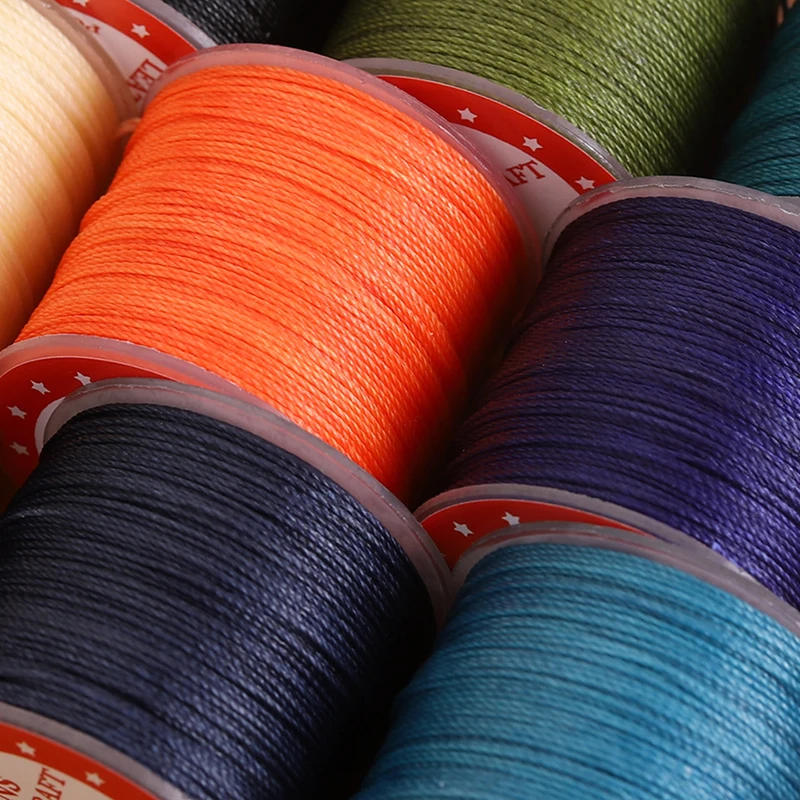 Description Picture 5 of item20M 0.6Mm Thickness Waxed Thread For Leather Waxed Cord For Diy Handicraft Tool Hand Stitching Thread Flat Waxed Sewing Line