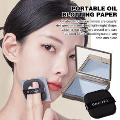 Protable Face Oil Blotting Paper With Mirror Matting Oil-absorbing Oil Wipes Face Tools Cleanser Facial Face Cleaning Contr X8S2