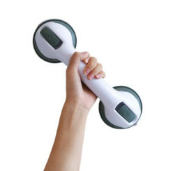 Large Suction Cup Grab Bars for Bathroom Safety - Slip-proof, No-drill Plastic Handles for Glass Doors Windows and Sliding Door-