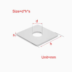 304 Stainless Steel Square Flat Washer For Curtain Wall, M3M4M5M8M10M12M16