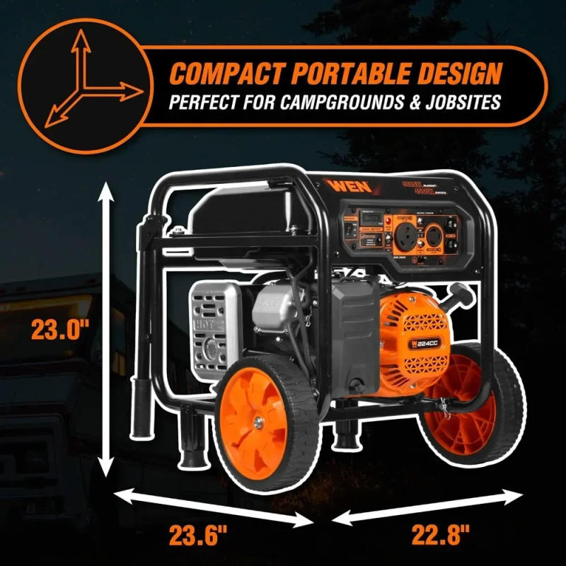 Description Picture 3 of item5600-Watt Portable Generator, Electric Start, 224cc, Transfer-Switch and RV-Ready with CO Shutdown Sensor (GN5602X)
