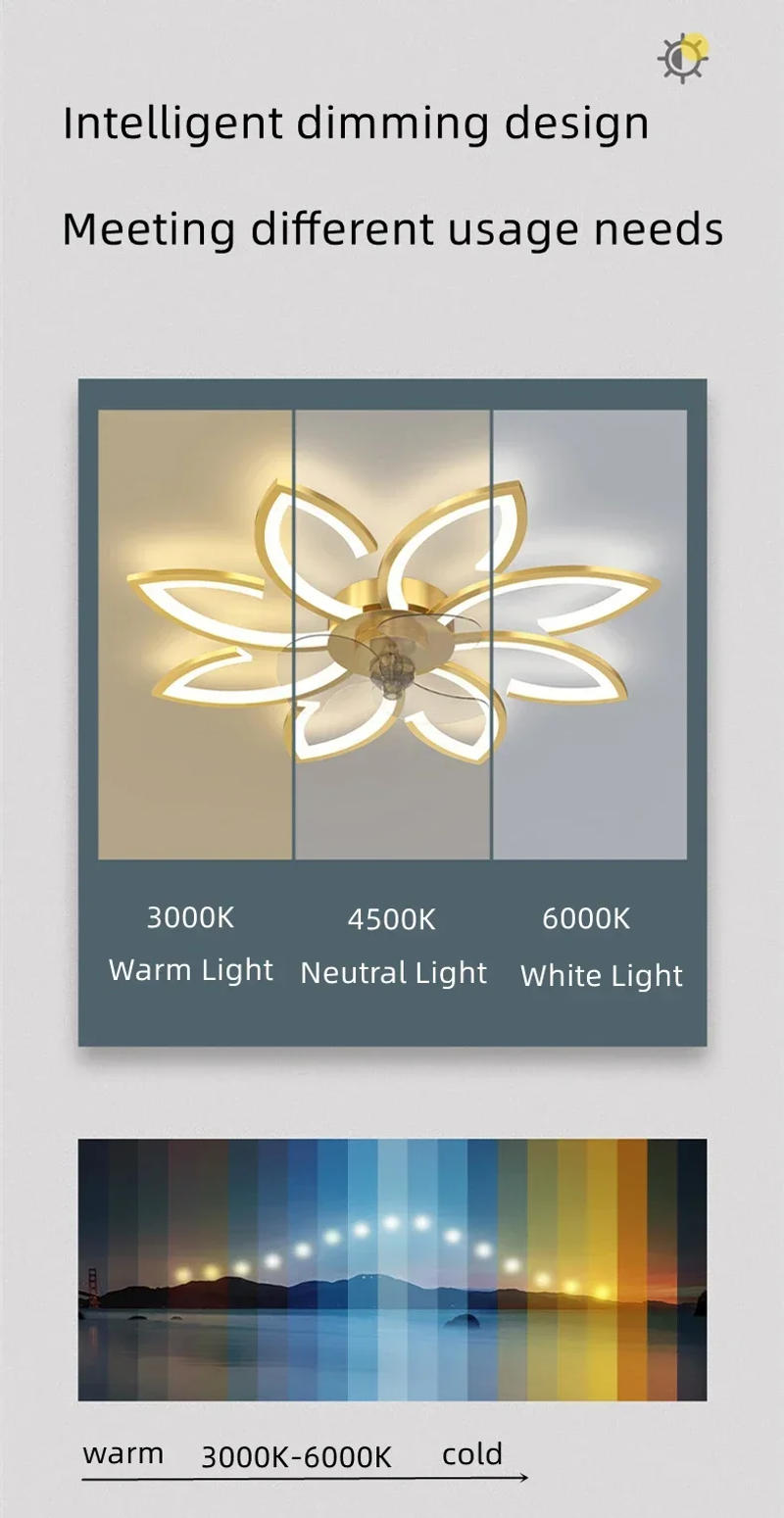 Description Picture 5 of itemNordic Modern Ceiling Fan Lights Designer Minimalist Bedroom Children Room Resturant Cafe Woonkamer Home Decor LED Lamp Fixtures