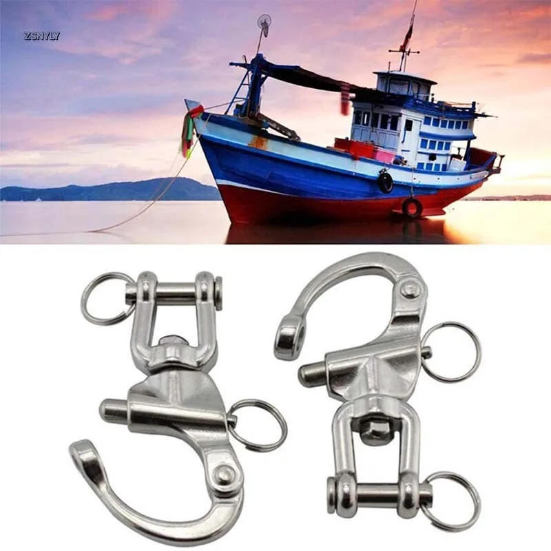 Description Picture 5 of itemSnap Swivel 304 Stainless Steel Shackle Marine Boat Sail Hardware 6.8 x 3 cm Heavy duty high strength swivel snap shackle hook