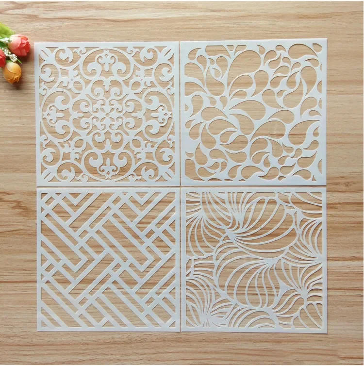 Description Picture 5 of itemDecorative Pattern Mandala Stencils Pretty Hollow Spray Painting Templates Durable Washable DIY Window Wall Decor Drawing Tool
