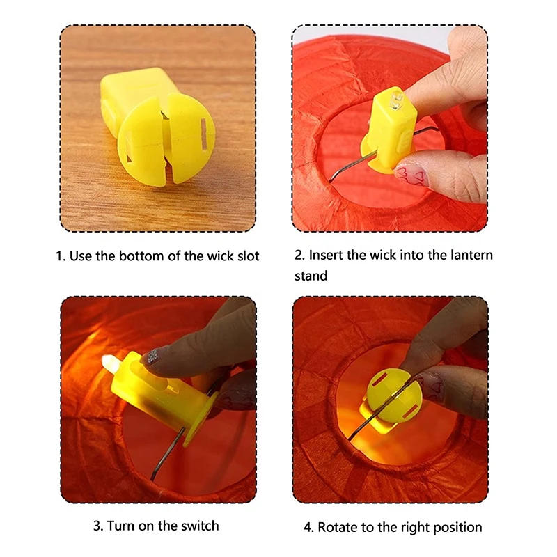 Description Picture 6 of item10Pcs LED Paper Lantern Wicks Balloons LED Light Electronic Battery Operated Miniature Lights Wedding Birthday Party Decoration