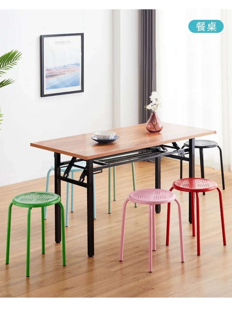 Description Picture 6 of itemSimple Household Dining Table Foot Stall Rack Snack  Long Spring Table Folding Training