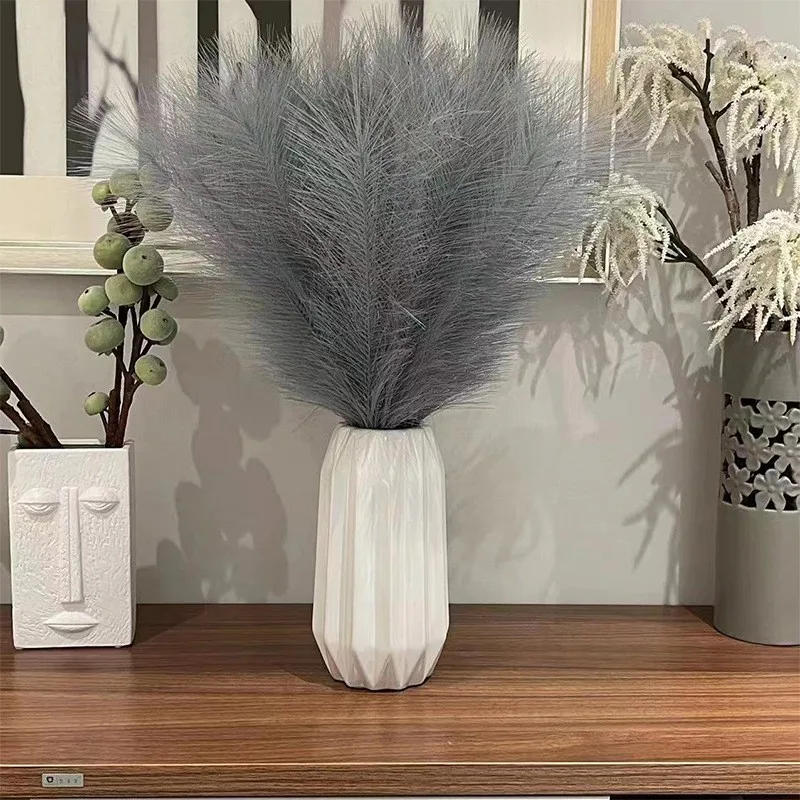 Description Picture 2 of item10PCS Artificial Pompous Grass Pompass Branches Fake Fluffy Stems Plants Vase Filler for Home Boho Decor Flower Arrangement