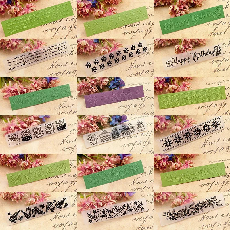 Description Picture 2 of item3D Embossing Folder Plastic Template for DIY Scrapbooking Craft Photo Album Card Holiday Handmade Decor Supplies 15x3cm