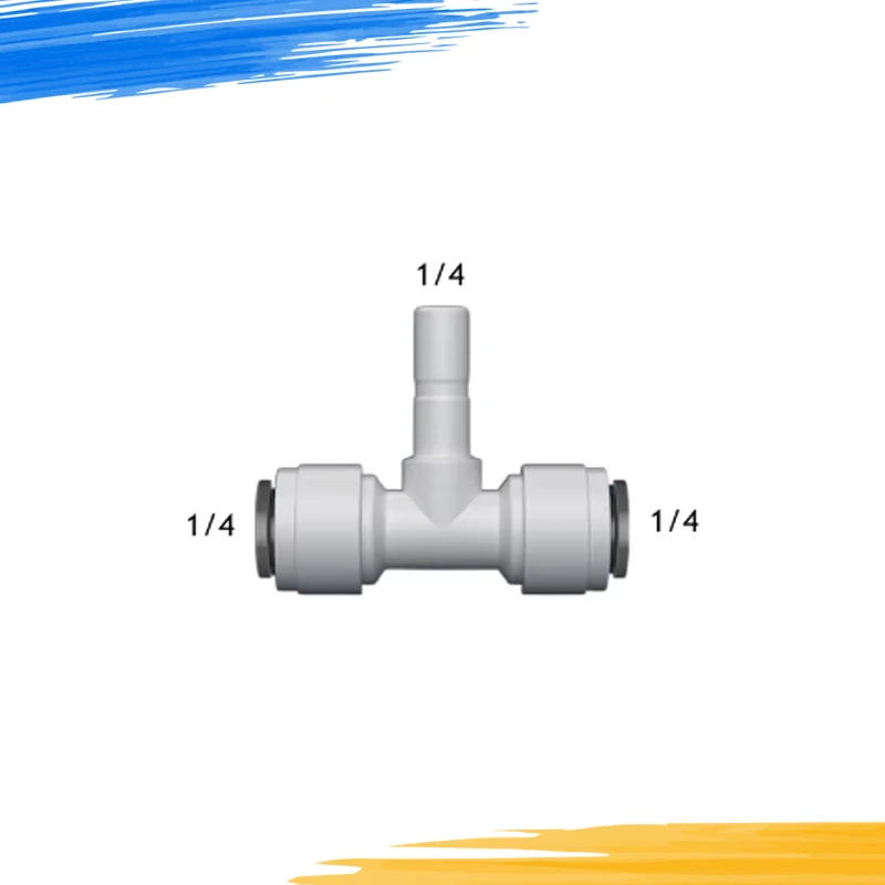 Description Picture 6 of itemTee Type RO Water Fitting Male Female Thread Quick Connection 1/4 3/8 Hose PE Pipe Connector Water Filter Reverse Osmosis Parts