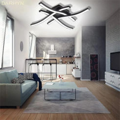 odern LED Ceiling Light Black Minimalism Wave Lighting LampLiving Room Bedroom Kitchen Indoor 2/3/4 Heads LED Home Decor Lights