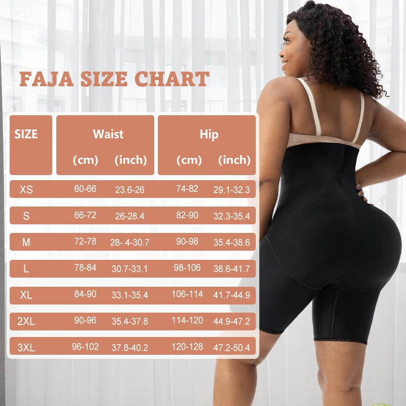 Description Picture 2 of itemHigh Waist Body Shaper Women Postpartum Recovery Tummy Control Butt Lifter Zipper With Inner Hooks In Front Shapewear Shorts