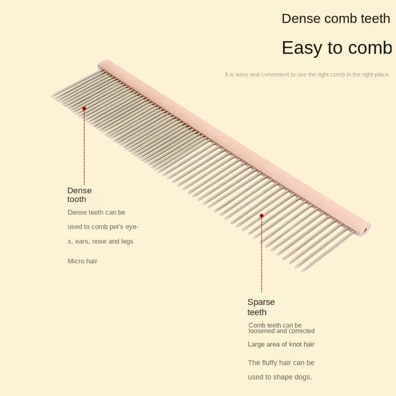 Description Picture 6 of itemStainless Steel Pins Pet Comb Pet Accessories Hair Removal Light Aluminum Dog Grooming Comb Hair Trimmer Brush Dogs/Cats