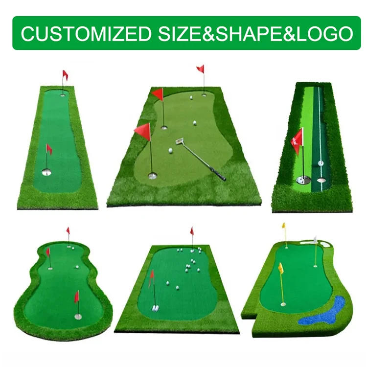Description Picture 3 of itemFactory OEM portable mini golf course uses custom green golf putters for folding green mat fragmentation putter exercises