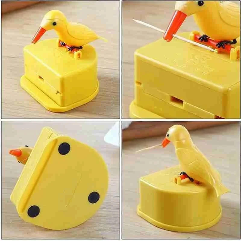 Description Picture 5 of item1Pc New Small Bird Toothpick Container Automatic Toothpick Dispenser Toothpick Holder Home Decoration Kitchen Accessories