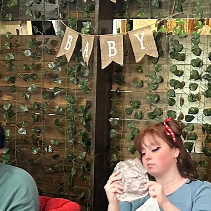 Description Picture 6 of itemGender Neutral Baby Shower Welcome Baby Burlap Banner Rustic Birthday Signs Boy Girl Party Boha Flags Decoration Favors for Kids