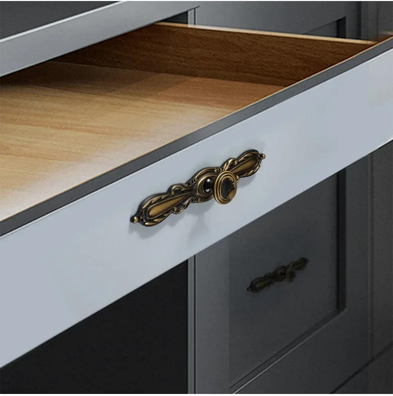 Description Picture 6 of itemEuropean Style Bronze White Knobs Furniture Handle for Kitchen Cabinets Door Drawer Handles Wardrobe Cupboard Dresser Pulls