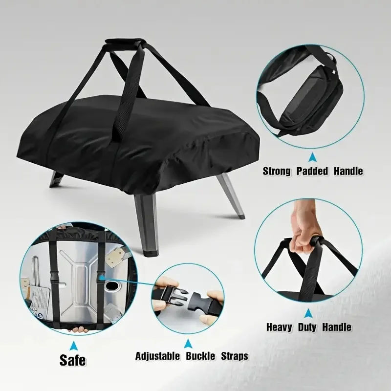 Description Picture 3 of itemPizza Oven Cover - Portable Outdoor Pizza Oven Protector with Adjustable Drawstring Closure, Heavy-Duty Zipper Closure