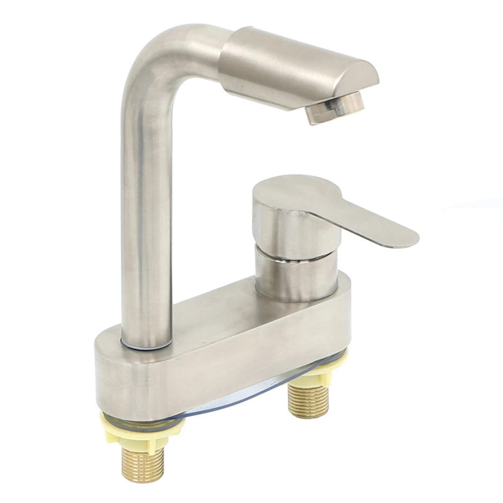 Description Picture 4 of itemBathroom Faucet  Stainless Steel Basin Faucet Sink Faucet Tap Cold Hot Mixer Tap 2 Holes Single Handle Tap Bathroom Accessorie