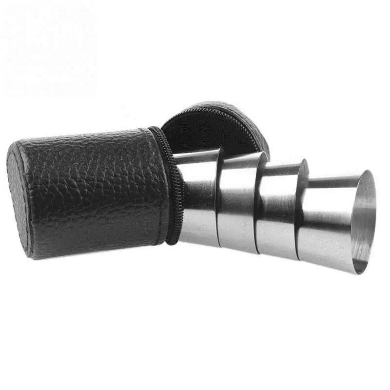 Description Picture 4 of item4/6pcs 30ml Mini Stainless Steel Cups Set Outdoor Practical Travel Shot Glasses For Whisky Wine With Case Portable Drinkware