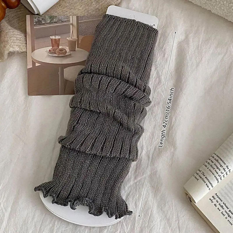 Description Picture 3 of itemNew Knitting Leg Warmers Cute Sweet Warm Foot Cover Long Stockings Autumn Winter