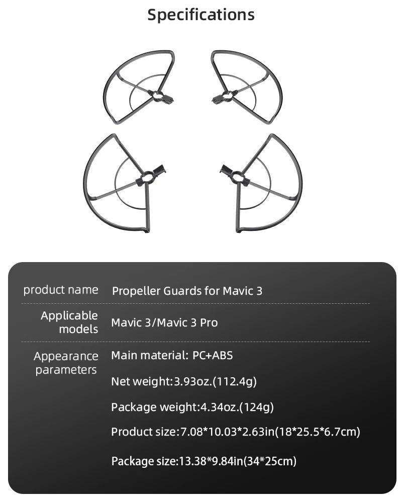 Description Picture 3 of itemPropeller Protector for DJI Mavic 3 Pro/Mavic 3 Props Guard Blade Bumper Wing Fan Cover Propellers Ring Cage Drone Accessories
