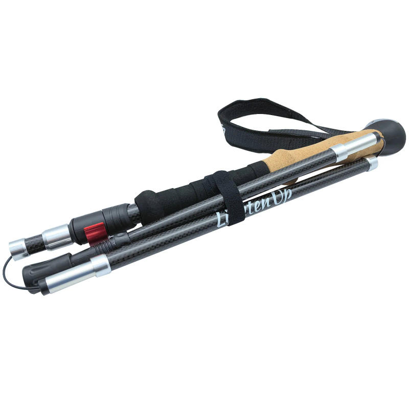 Description Picture 3 of item1/2PCS 240g Carbon Fiber Trekking Poles Ultralight Folding Hiking Nordic Walking Stick Quick Flip-Lock Foldable Telescopic Crutc