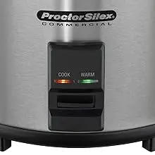 Description Picture 4 of itemBeach Proctor Silex Commercial 37560R Rice Cooker/Warmer, 60 Cups Cooked Rice, Non-Stick Pot, Hinged Lid, Stainless Ste