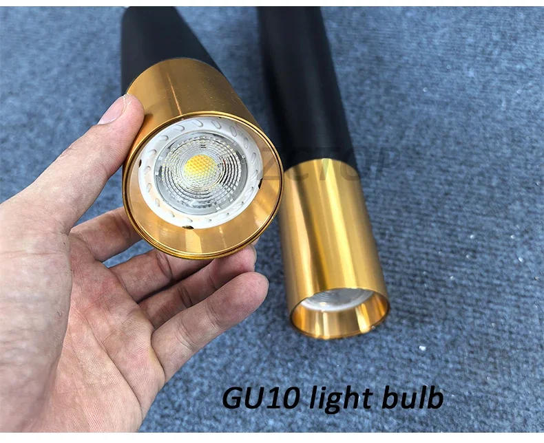 Description Picture 4 of itemHome Decoration Spotlight Pendant Lights GU10 LED Long Tube Pendant Lamp Table Dining Room Kitchen Bedside Suspension Luminaire