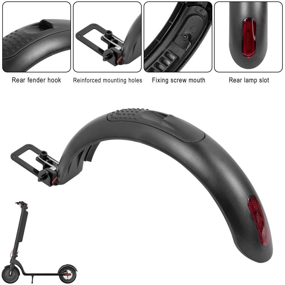 Description Picture 6 of itemRear Wheel Fender  with Light for HX X7 X8 Electric Scooter Rear Mudguard Set Aluminum Alloy Hook Plastic Shell Taillight Parts