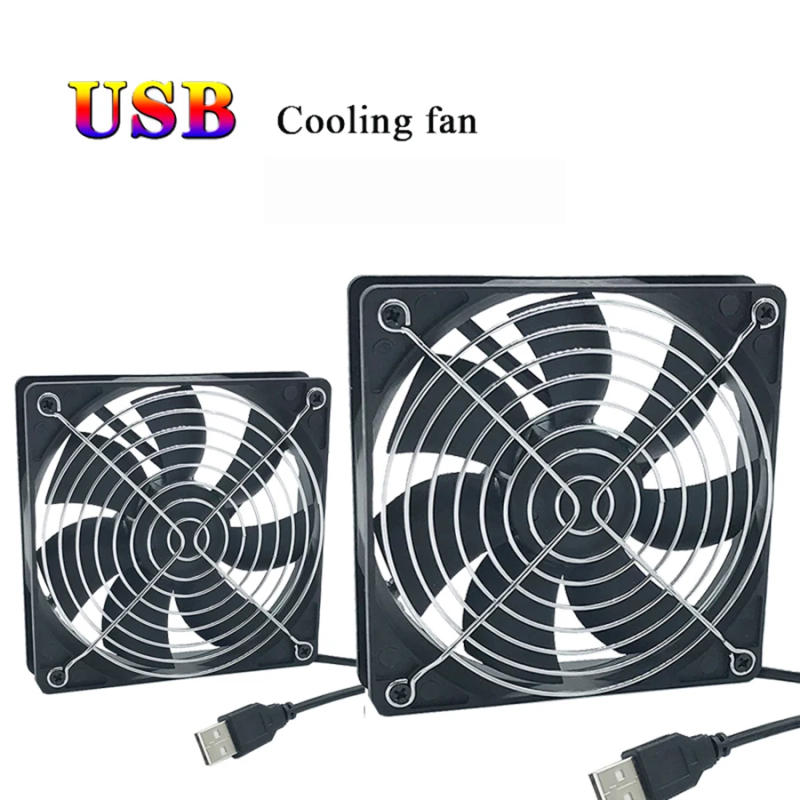 Description Picture 2 of item120x120x25mm 80x80x25mm 5V USB Power Cooling Case Fan For Receiver DVR Xbox TV Box Router