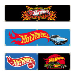 60x240cm HOTWHEELS Banner Tapestry Polyester Printed Flag Garage or Outdoor For Decoration