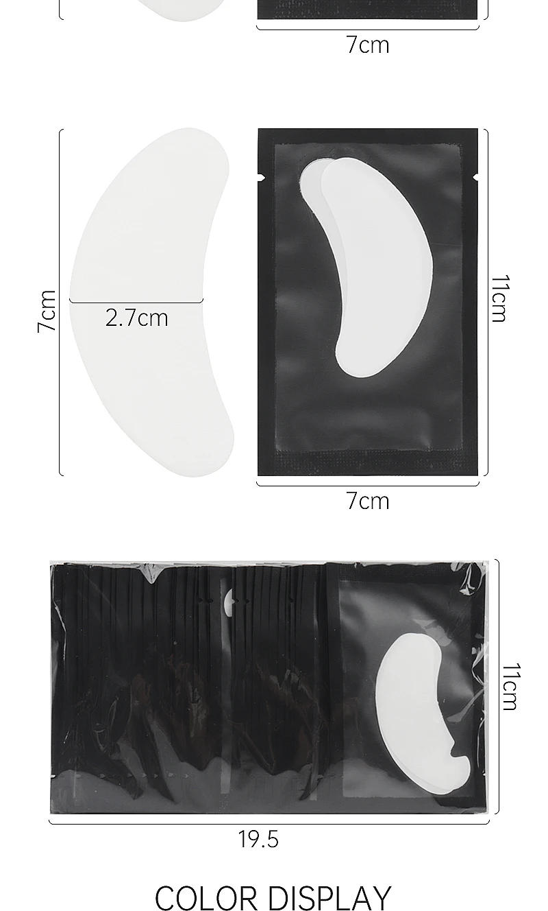 Description Picture 4 of item50 Pairs Eye Patches Eyelash Extension Under Eye Pads Makeup Lashes Patch Tip Stickers Pads For Eyelash Extension Supplies