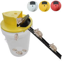 1-5PCS Indoor and Outdoor Mousetrap Clamshell Trap Automatically Reset Continuous Mousetrap Flip And Slide Bucket Lid Mouse Trap