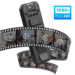 HD 1080P Mini Camera with Back Clip Infrared Night Vision Portable Digital Video Recorder Miniature Camcorder Small Body Camera