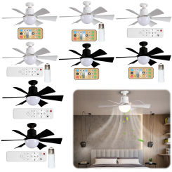 Ceiling Fan Light with Remote 3 Gear Wind Speed Light Bulb Fan Dimmable LED Light Fan 6 Blades for Living Room Bedroom