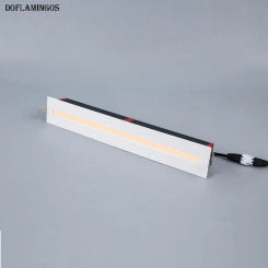 Recessed Ceiling Led Floodlight RA98 Grille Light Embedded LED Anti Glare Down Light Background Minimalist Line Light Fixture