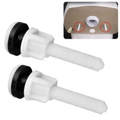 2pcs Toilet Seat Bolts Plastic Hinge Close Coupling Bolts Nuts W/ Washers Bathroom Toilet Seat Household Repair Tools Accessries