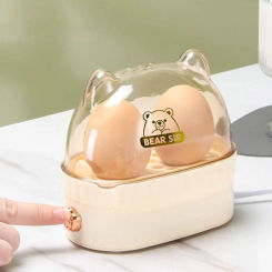 Cute Automatic Power Off Egg Boiler Machine Cat Shape Food Steamer Egg Cooker Egg Poacher Breakfast Machine Home Kitchen