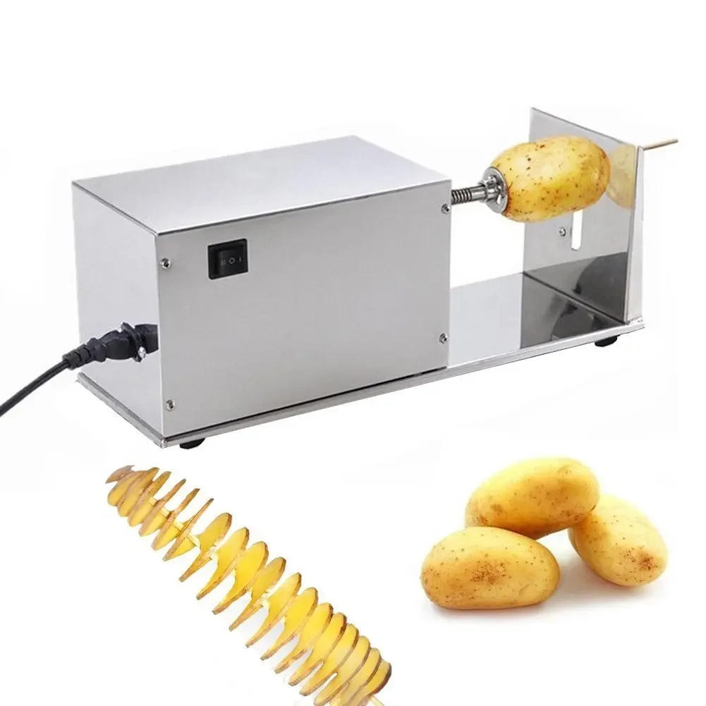Description Picture 2 of item110V/220V Electric Spiral Potato Slicer Machine with Stainless Steel Dragon Twister Spiral Cutter and Multi-Functionality