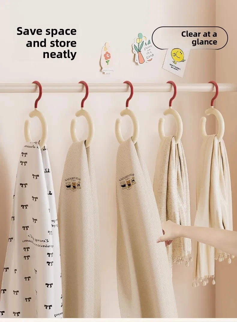 Description Picture 4 of itemHat Storage Clothes Hanger Invisible Luxury Multi-Function Hook Home Use New 2025 Plastic Coat Hanger Nordic Sle Adult Closet