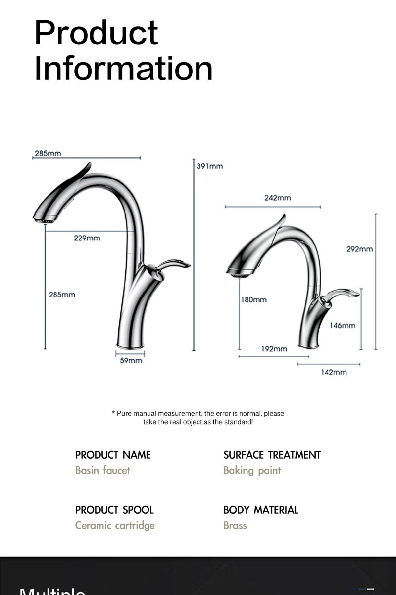 Description Picture 3 of itemLuxury gun grey kitchen faucet creative pull-out design single control single handle cold and hot dual control brass sink faucet