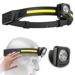 Camping Search Light Motion Sensor Fishing Head Light IPX4 Waterproof Powerful LED Work Light for Outdoor Fishing Camping Hiking