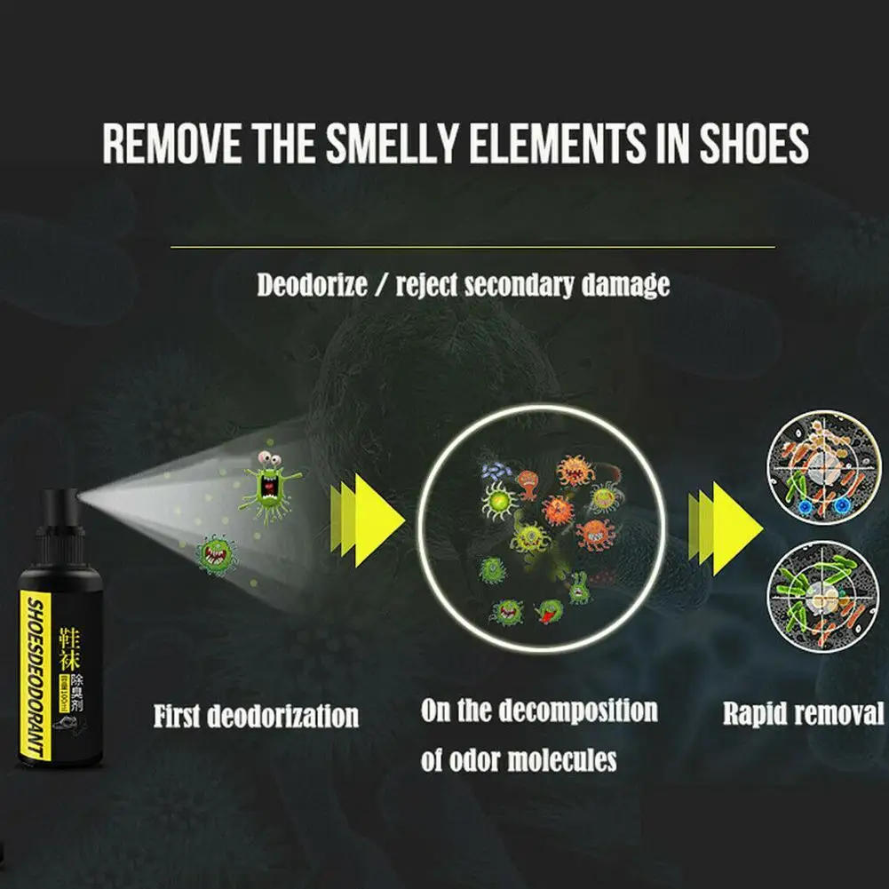 Description Picture 6 of itemSocks Shoes Deodorant Spray Shoes Stink Freshener Socks Odor Remover Spray Refresh Antiperspirant Foot Sweat Odor Remover