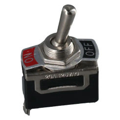 Momentary Metal Toggle Switch Heavy Duty Car Boat Rocker Toggle Switch ON/OFF 20a 125v 2Pin Rocker Switches Car Boat Switches