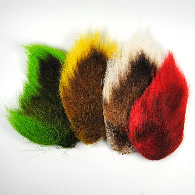 Description Picture 4 of itemFly Tying Northen Bucktail Deer Hair For Trout Salmon Flies Jig Treble Hook Dressing Baitfish Tying Material Green White Red